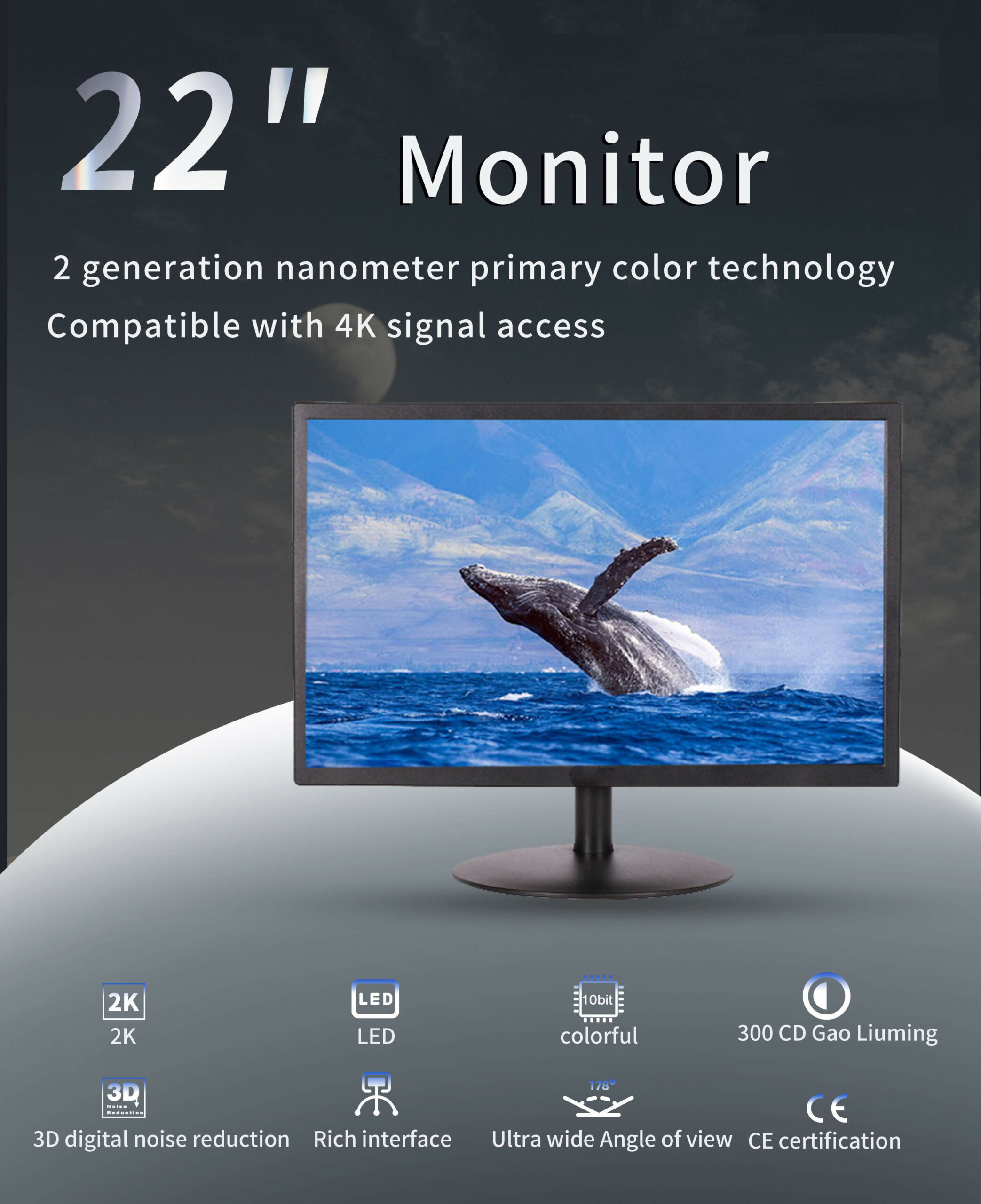 22 Zoll 2K Monitor